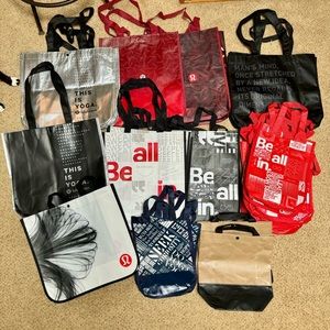 Lululemon Reusable Tote Bags Lot of 27 Bags